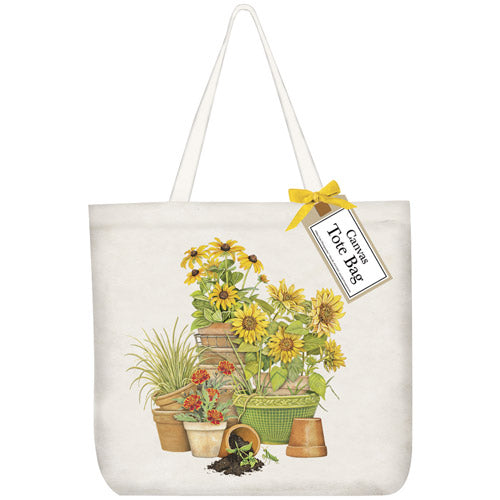 Sunflower Pots Tote Bag