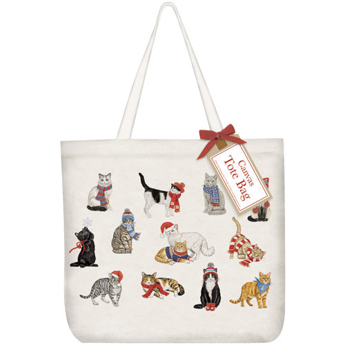 Holiday Cat Scatter Tote Bag