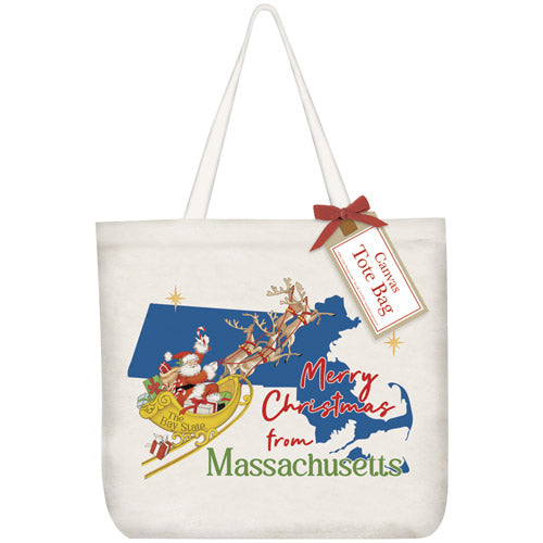 Christmas From Massachusetts Tote Bag