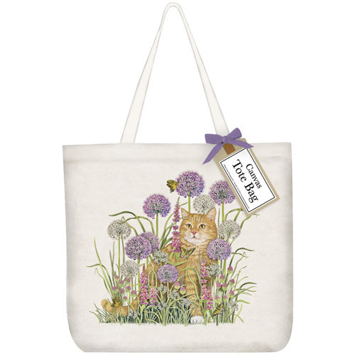 Mary Lake Thompson Allium Cat Tote Bag