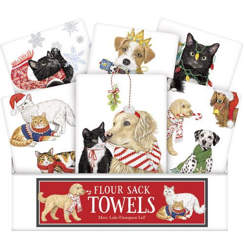 Holiday Cats & Dogs Towel Unit