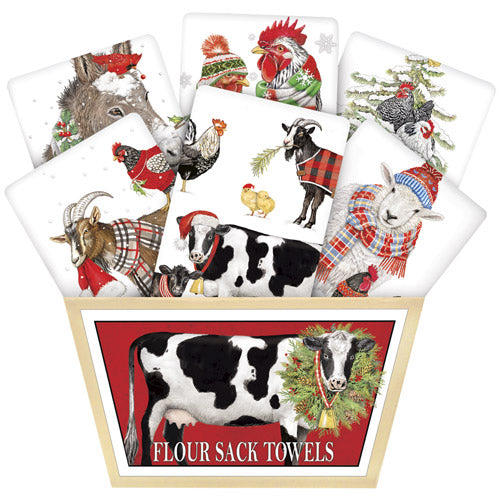 Holiday Farmhouse Animals Towel Unit