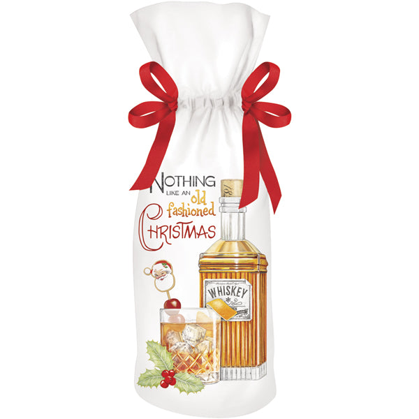 Whiskey Christmas Wine Bag