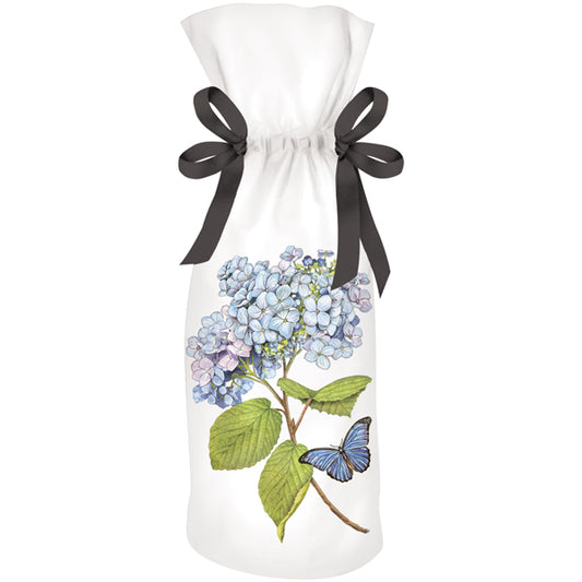 Hydrangea Branch Wine Bag