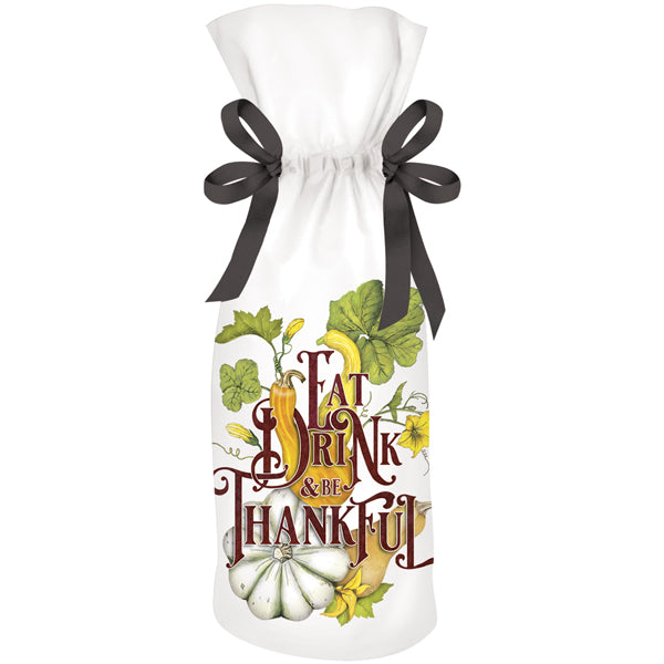 Eat Drink Pumpkin Wine Bag