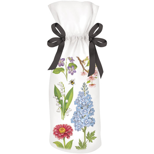 Spring Flower Scatter Wine Bag