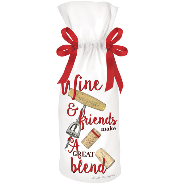 Wine and Friends Wine Bag