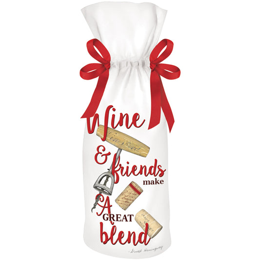 Wine and Friends Wine Bag