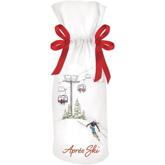 Mountain Skier Wine Bag