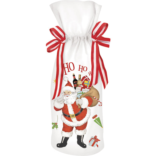 Christmas Cheer Santa Wine Bag