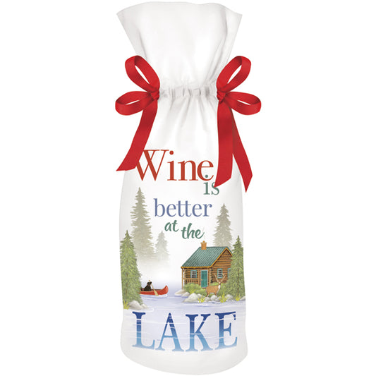 Lake Cabin Wine Bag