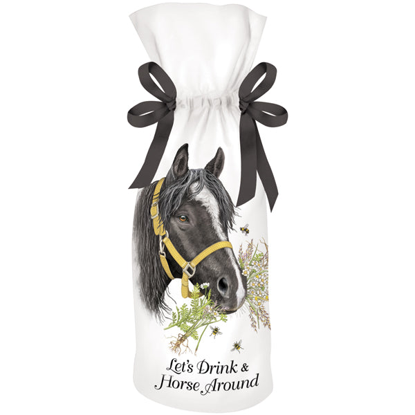 Yellow Bridle Horse Wine Bag