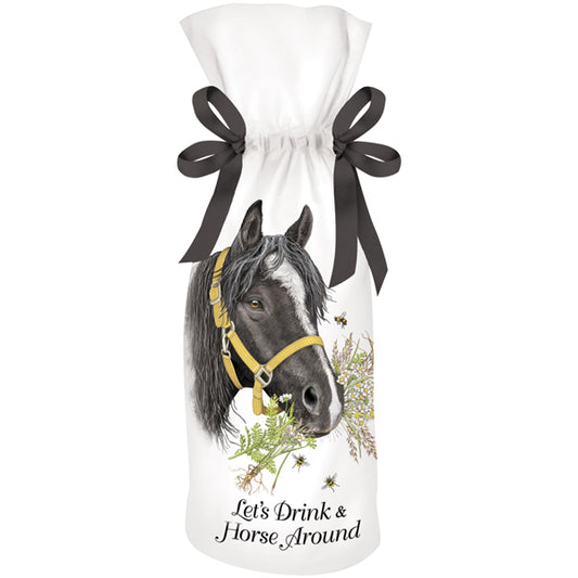 Yellow Bridle Horse Wine Bag