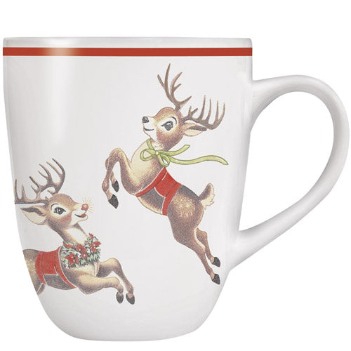 Retro Reindeer Ceramic Mug