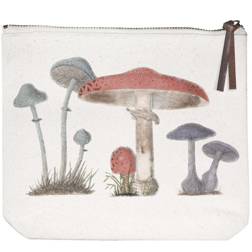 Mary Lake Thompson Mushroom Bunches Canvas Pouch