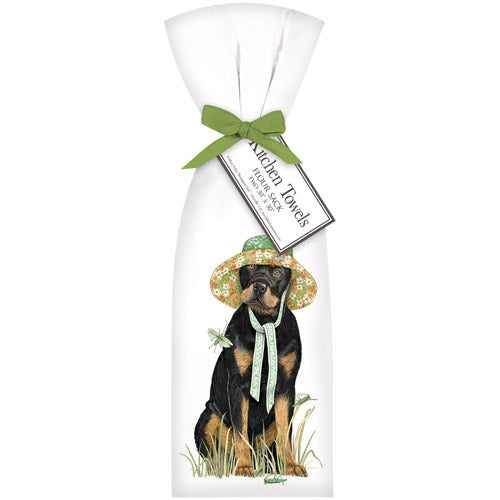 Rottweiler Sunhat Towel Set