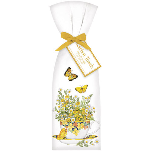 Butterfly Teacup Towel Set - Main Image