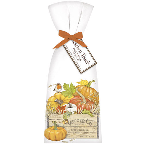 Pumpkin Crate Towel Set
