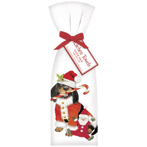 Doxie Santa Towel Set