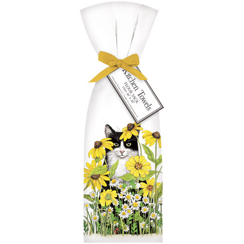 Garden Flower Cat Towel Set
