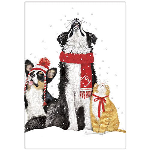 Snow Day Pets Bagged Towel