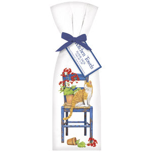 Blue Chair Cat Towel Set