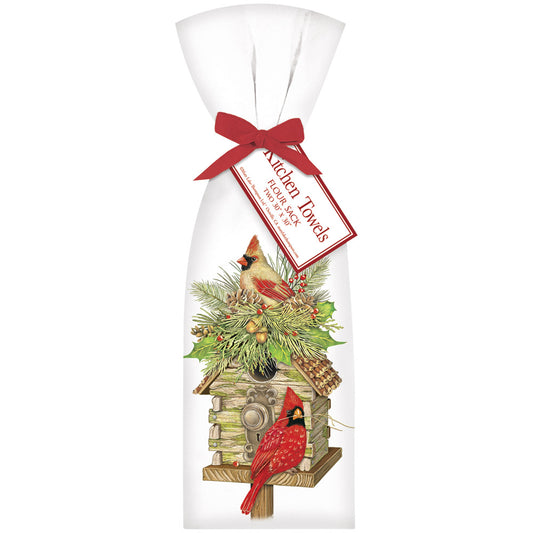 Log Cabin Birdhouse Towel Set